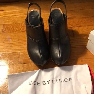 See by Chloe wooden clogs